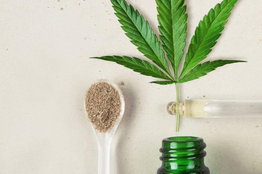Cannabis 101: The Ultimate Cannabis Crash Course for Beginners | Cannabis 101 | My Supply Co. A cannabis leaf, spoon, and bottle in preparation for consumption.
