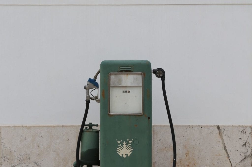 A fuel pump at a gas station