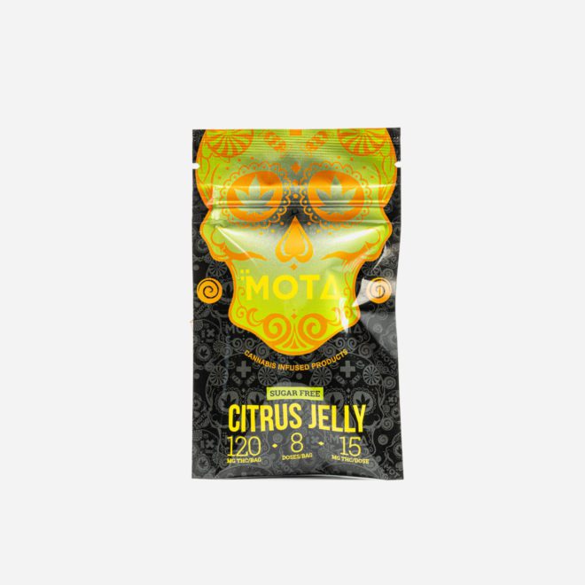 120mg THC Hybrid Sugar-Free Citrus Jelly by Mota Cannabis for Mood | My Supply Co. | Consciously curated cannabis