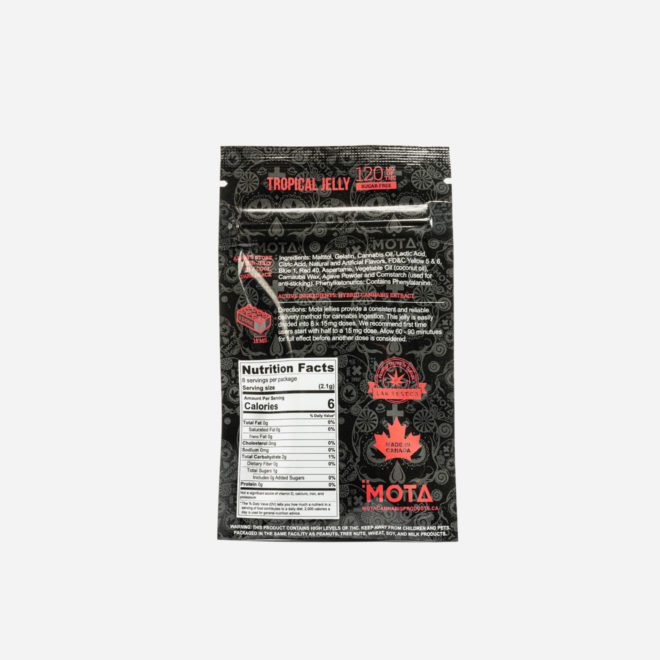 120mg THC Hybrid Sugar-Free Tropical Jelly by Mota Cannabis for Mood | My Supply Co. | Consciously curated cannabis back