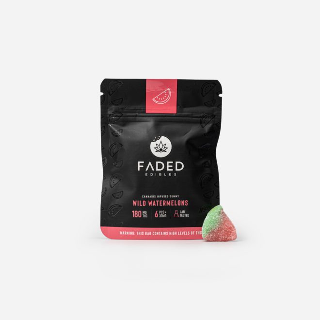 Faded Cannabis Co. Vegan THC Wild Watermelons - 180mg | My Supply Co.