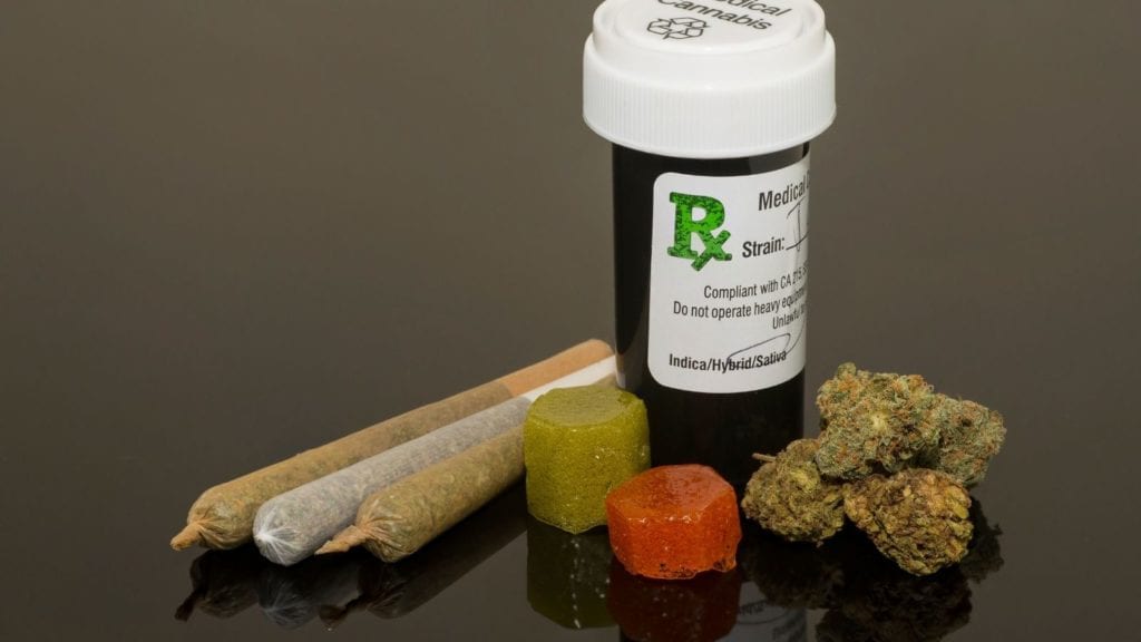 A variety of cannabis products