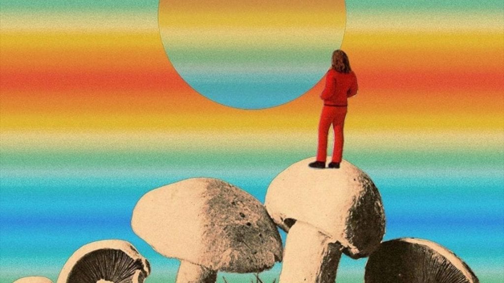 Magic Mushrooms, Macrodosing, & The God Experience | Magic Mushrooms 101 | My Supply Co. A collage art of magic mushrooms and a gradient sun and sky