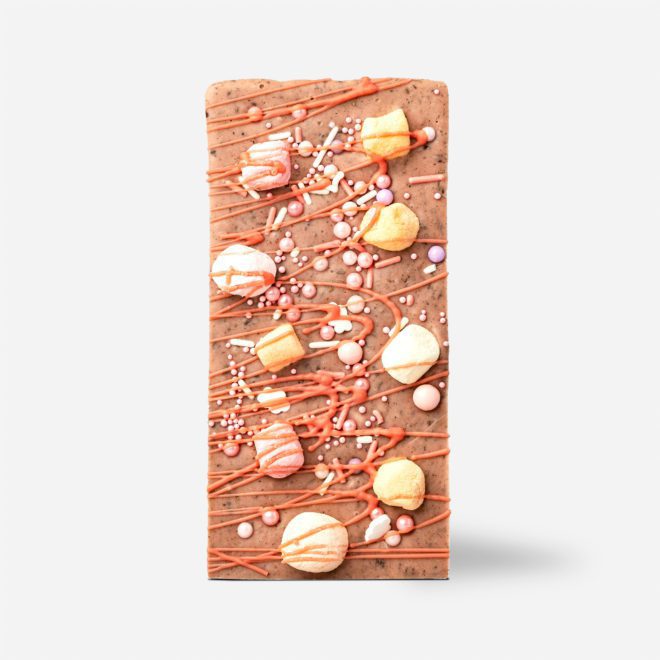 Realm Artisanal Pink Mushroom Chocolate Bar Front