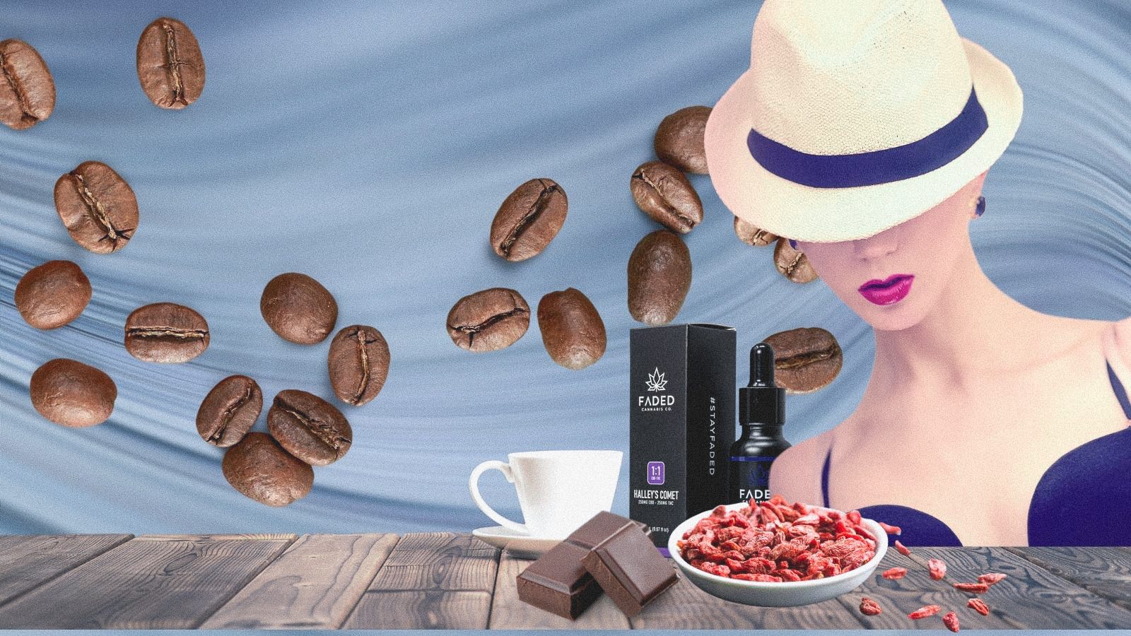 A collage depicting the many coffee alternatives in this article.