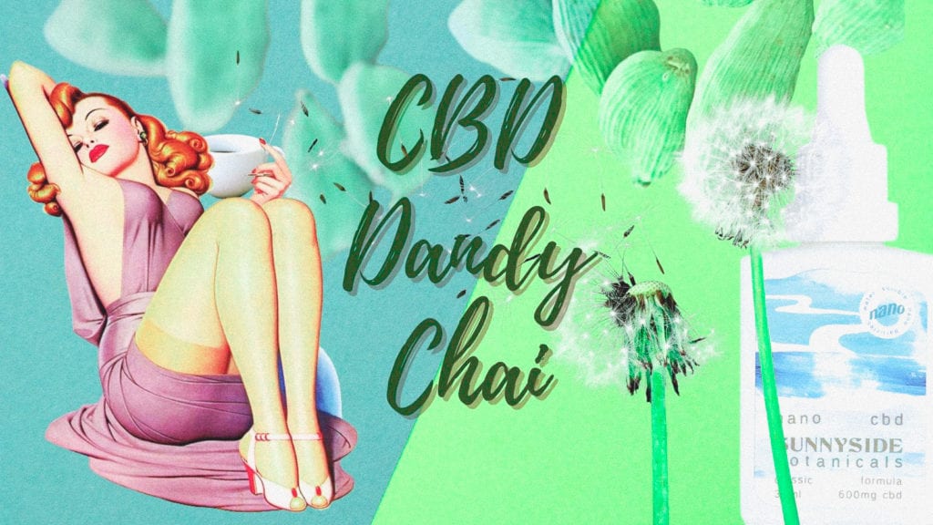 3 Superfood Coffee Alternatives to Boost Your Morning | Living | My Supply Co. A collage art depicting dandelion flowers, cardamom pods and 600mg nano-emulsified CBD tincture as an example of coffee alternatives in this recipe.