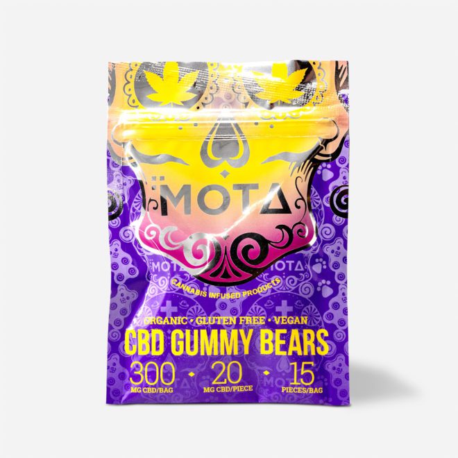 MOTA Edibles Vegan CBD Gummy Bears (Organic, Gluten-Free) Front