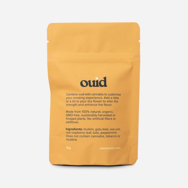ouid uplift herbal smoking blends canada packaging back