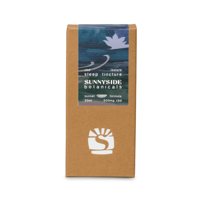Sleep Tincture Packaging Front (CBD Isolate) by Sunnyside Botanicals