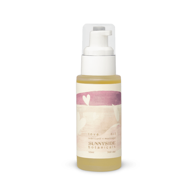 CBD Love Oil for Lube and Massage by Sunnyside Botanicals (Front)