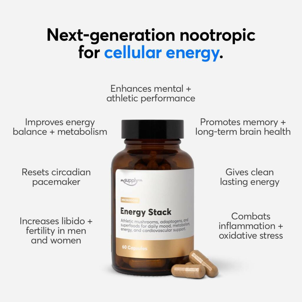 Benefits of Energy Stack Microdose Capsules by My Supply Co.