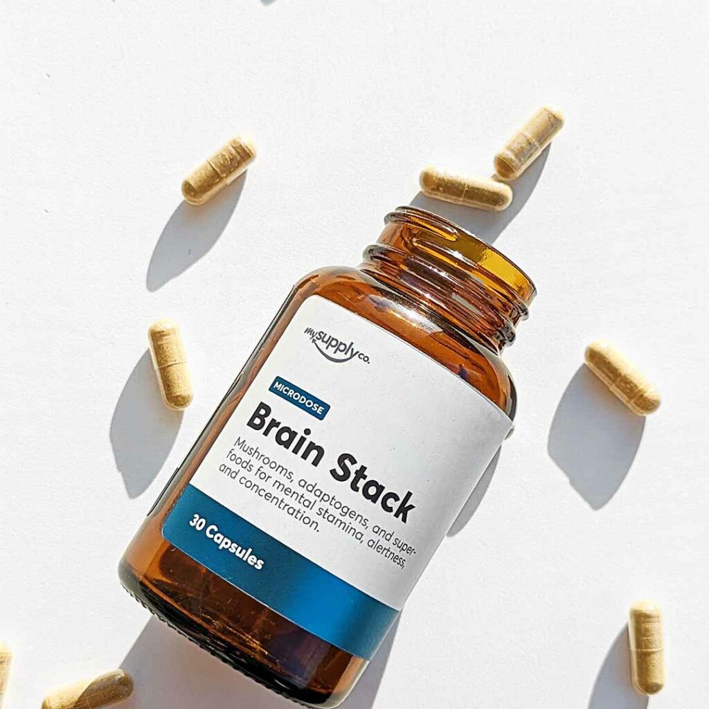 Brain Stack Microdose Capsules for Brain Health in Canada by My Supply Co.