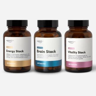 Unstress Stacks - The Trinity Microdose Capsules - Energy Stack, Brain Stack, and Vitality Stack