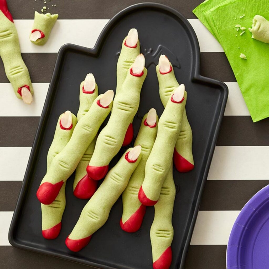 Image of cannabis-infused halloween finger biscuits for an article about 3 cannabis-infused halloween recipes
