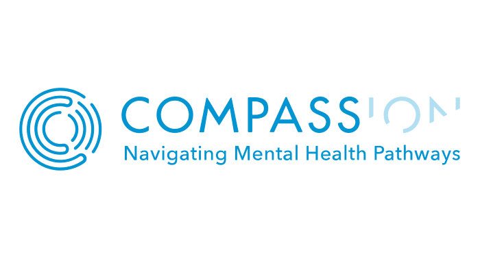 Logo of COMPASS Pathways, a psilocybin biotech company that recently announced positive outcome of 25mg COMP360 psilocybin therapy as adjunct to SSRI antidepressants.