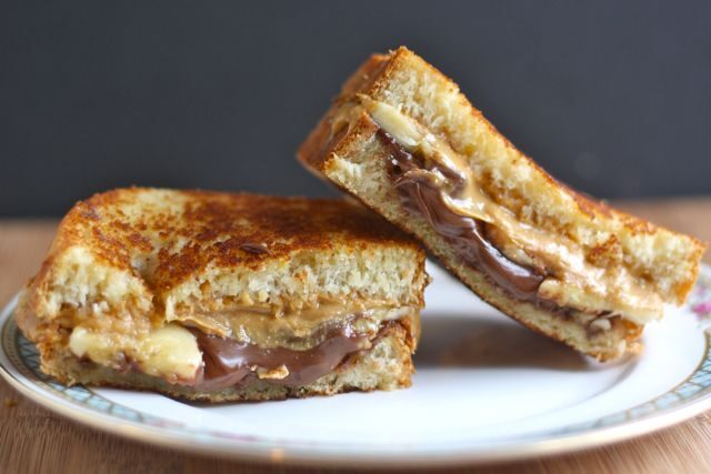 Photograph of peanut butter and nutela sandwich for article on how to hide the taste of magic mushrooms