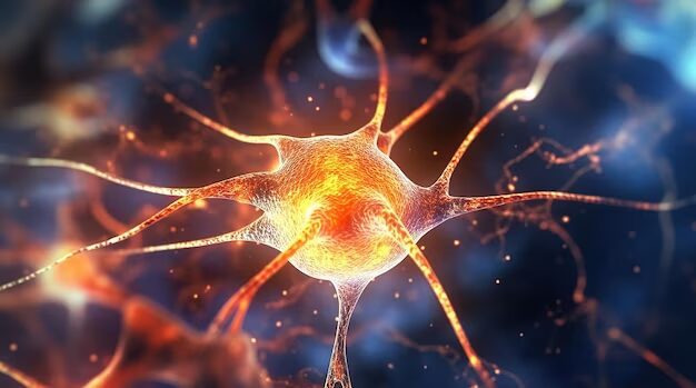 Image of a neuron for an article about how CBD supports brain health & performance