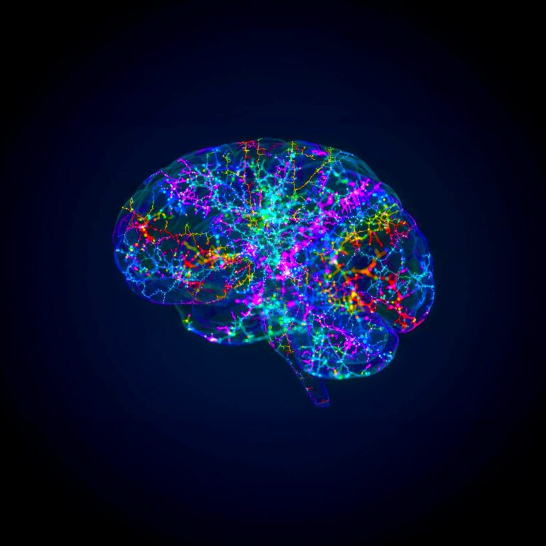 Image of a Glowing Brain for an article summarizing a 2022 study concluding that Taking Psilocybin Helps Promote Other Healthful Behaviours